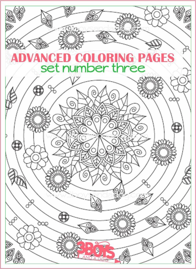 Advanced Coloring Pages Set #3