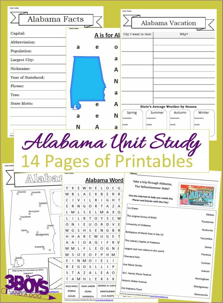 Alabama State Unit Study