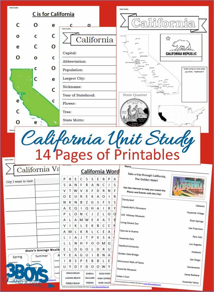 Discounted California State Unit Study