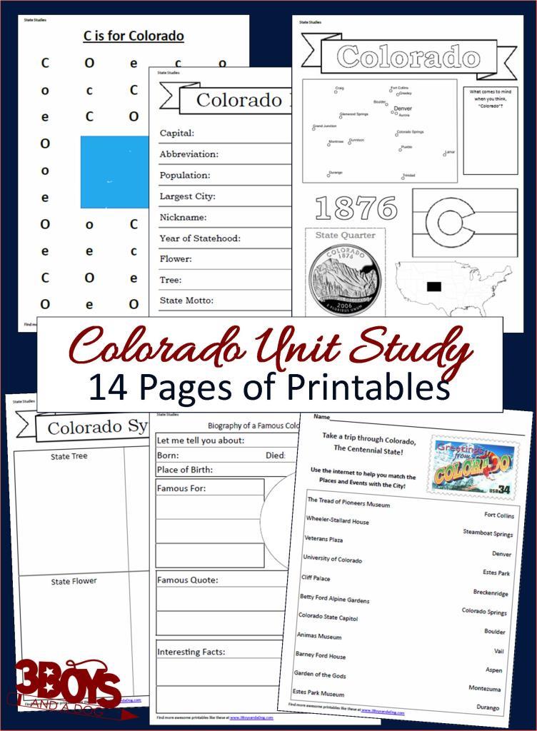 Colorado State Unit Study