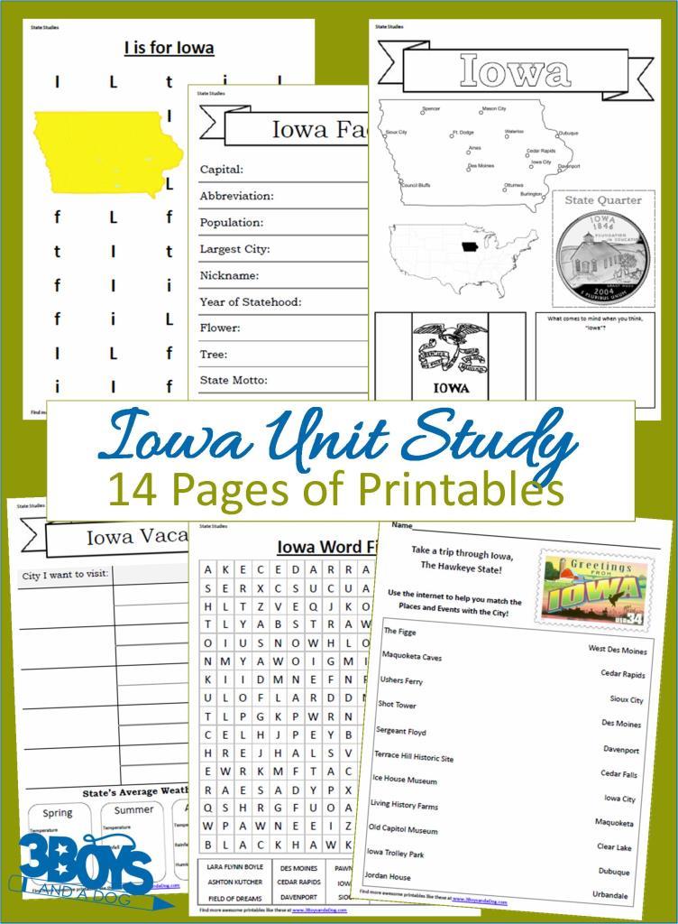 Iowa State Unit Study