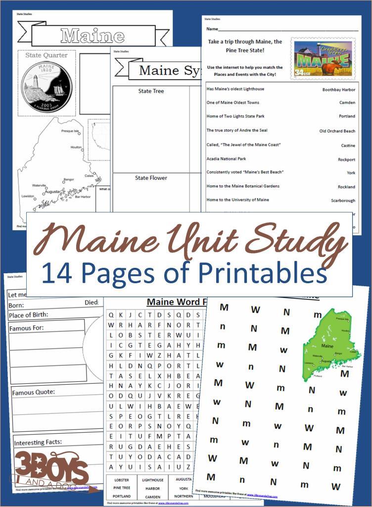 Maine State Unit Study