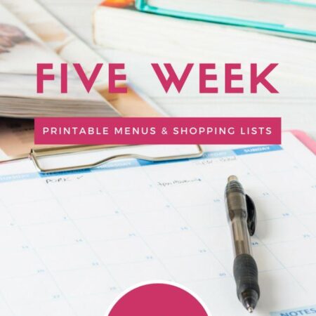 Meal Planning Printables: Weeks 27 through 31