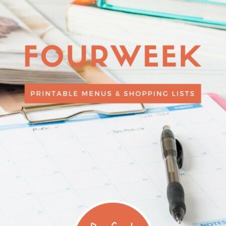 Meal Planning Printables: Weeks 32 through 35