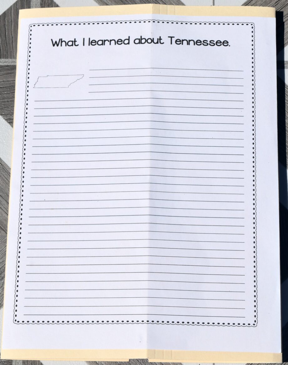 Tennessee Lapbook Elements