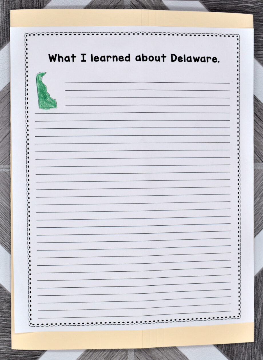 Delaware Lapbook Elements
