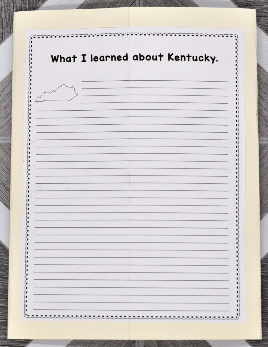 Kentucky Lapbook Elements