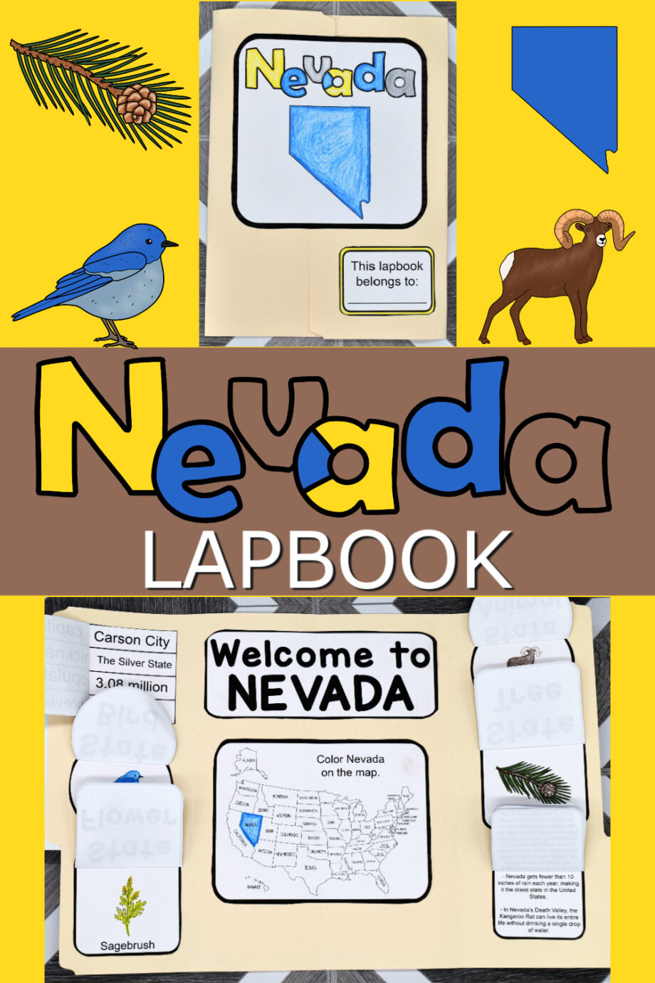 Nevada Lapbook Elements
