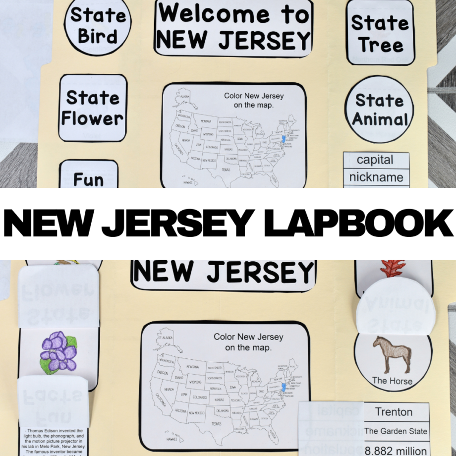 New Jersey Lapbook Elements