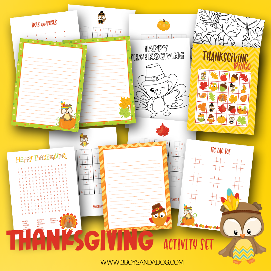 Discounted Thanksgiving Activity Pack