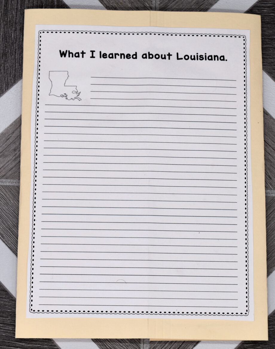 Louisiana Lapbook Elements