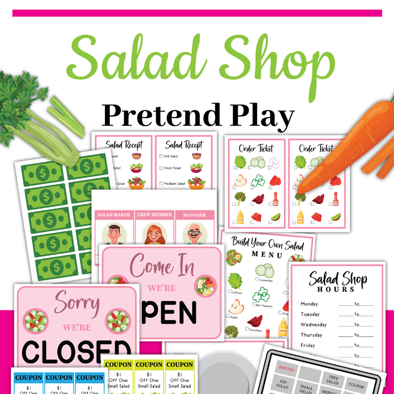 Pretend Play Salad Shop