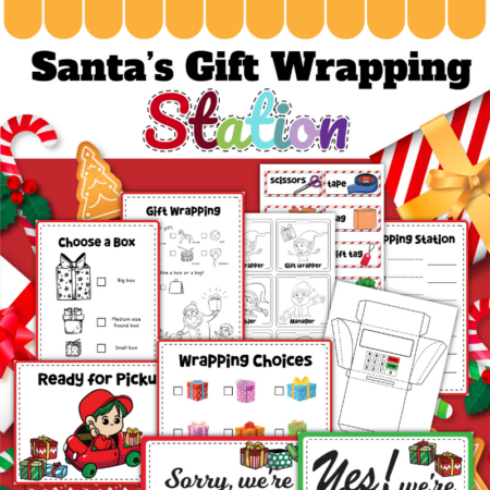 Pretend Play Santa’s Gift Wrapping Station