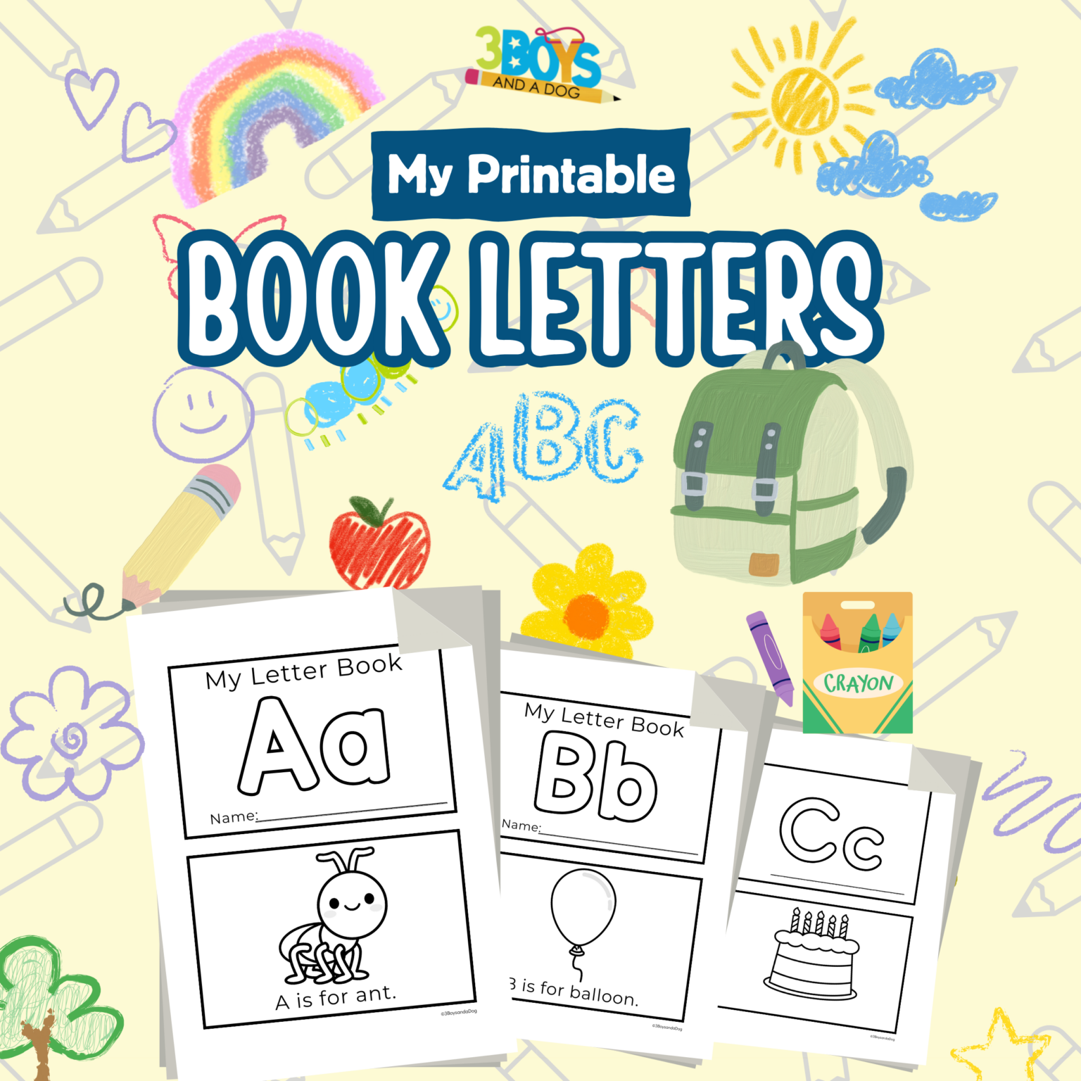My Printable Book Letters - 3 Boys and a Dog, Shop