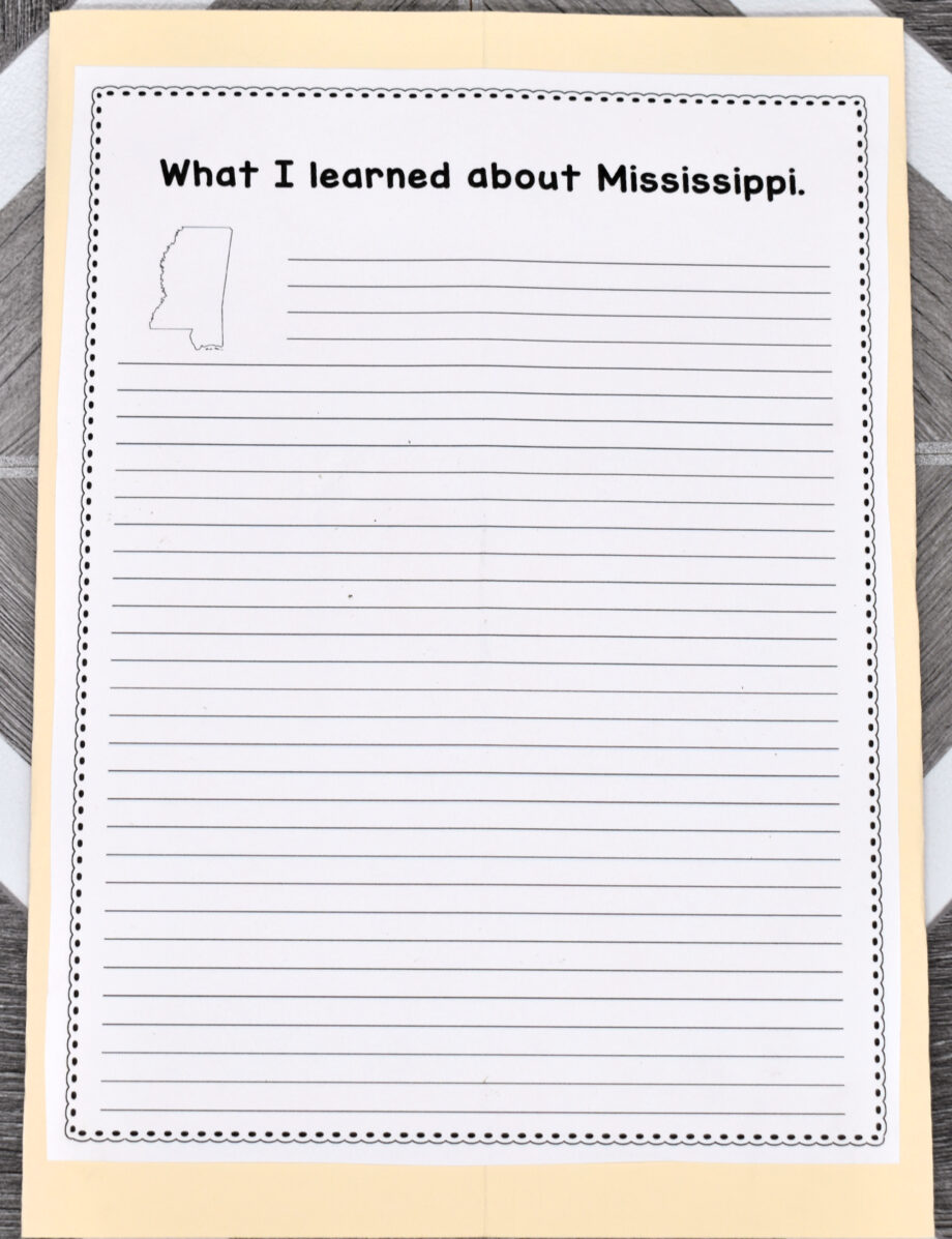Mississippi Lapbook Elements