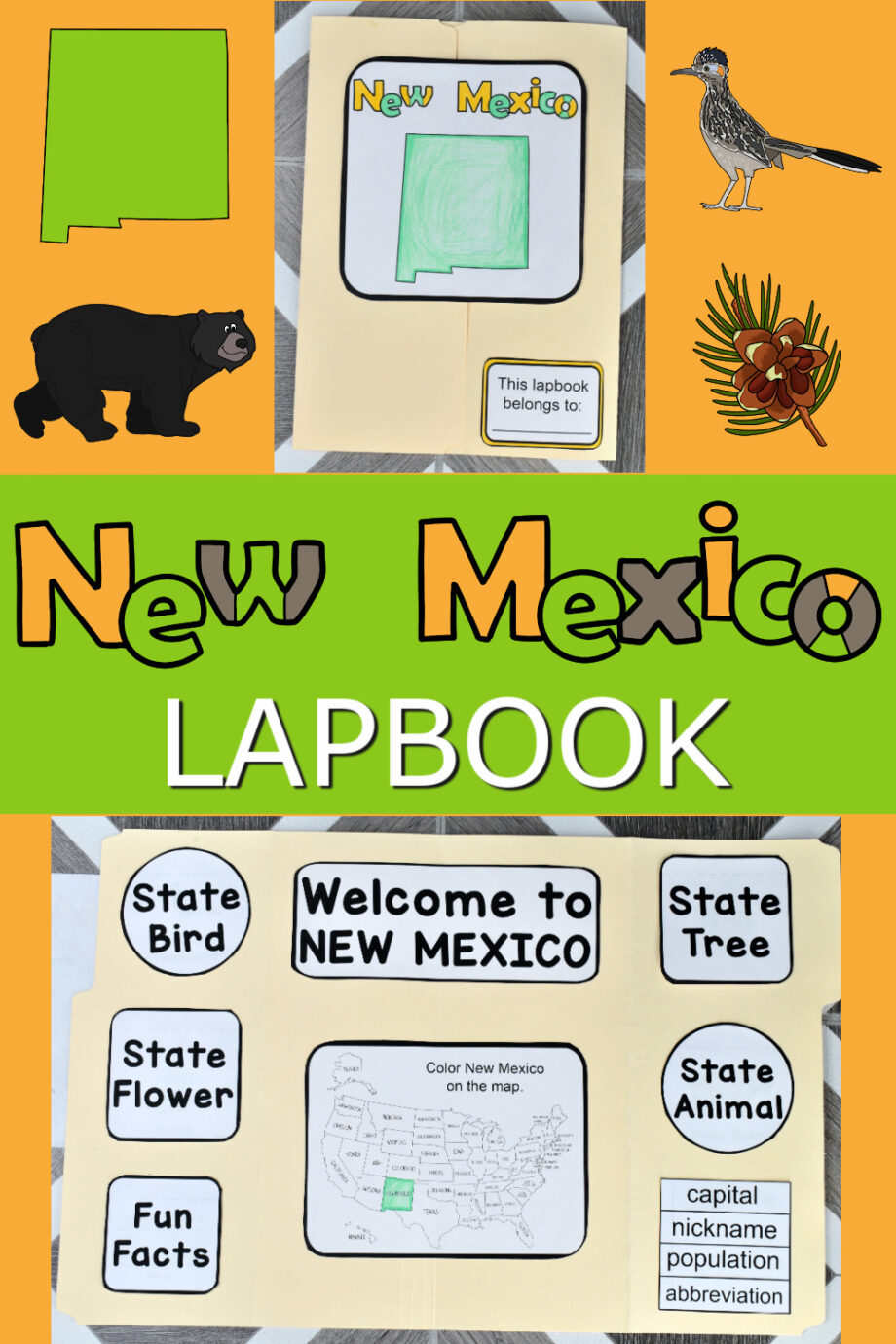 New Mexico Lapbook Elements