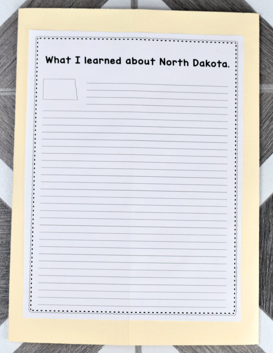North Dakota Lapbook Elements