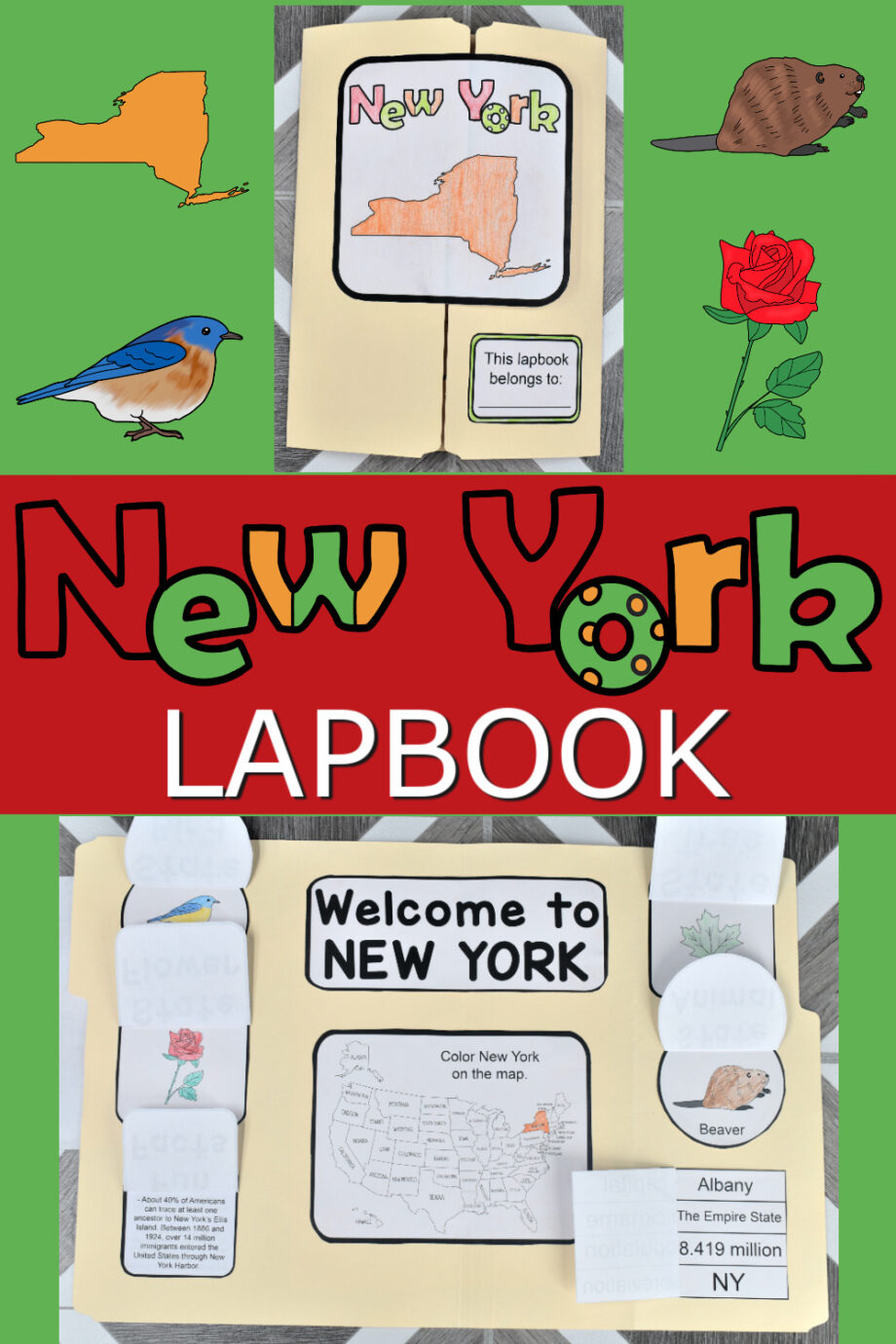 New York Lapbook Elements