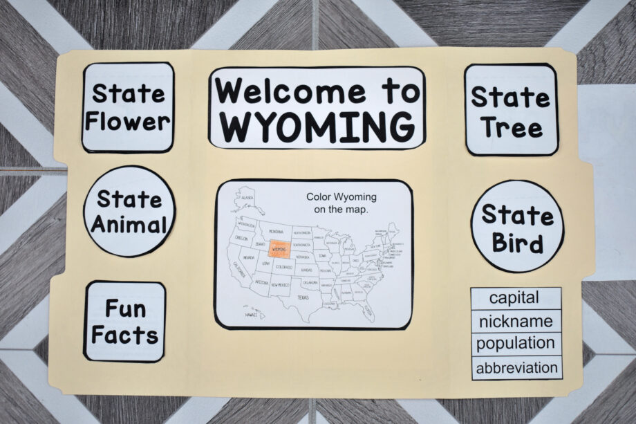 Wyoming Lapbook Elements