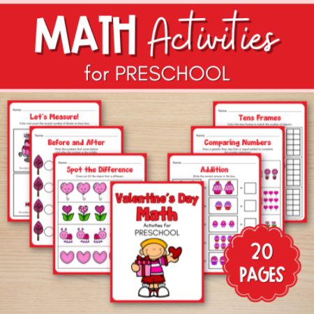 Valentine’s Day Math for Preschool